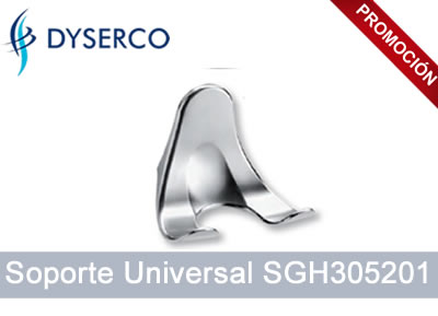 Soporte universal cromo mate para secador de hotel